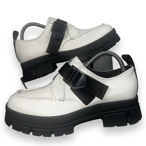 UGG Ashton Platform Loafer 1132994 White / Black Women's 9